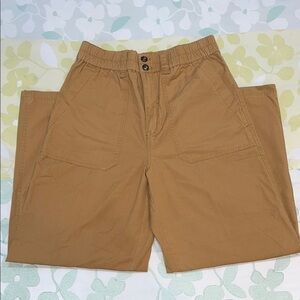 Madewell Caramel Brown Wide-Leg Pants